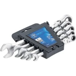 LUX-TOOLS Ratschenschlüsselsatz Mit Gelenk 5-teilig 8 Mm - 17 Mm