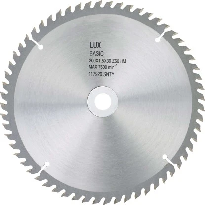 LUX HM-Kreissägeblatt Holz Ø 255 mm 60 Zähne LUX HM-Kreissägeblatt Holz Ø 255 Mm 60 Zähne -LUX 601975 2137 1