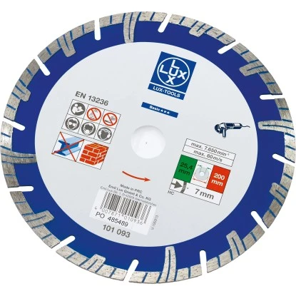LUX Diamant-Trennscheibe Classic Stein Segmentiert Ø 200 mm LUX Diamant-Trennscheibe Classic Stein Segmentiert Ø 200 Mm -LUX 602325 2137 1